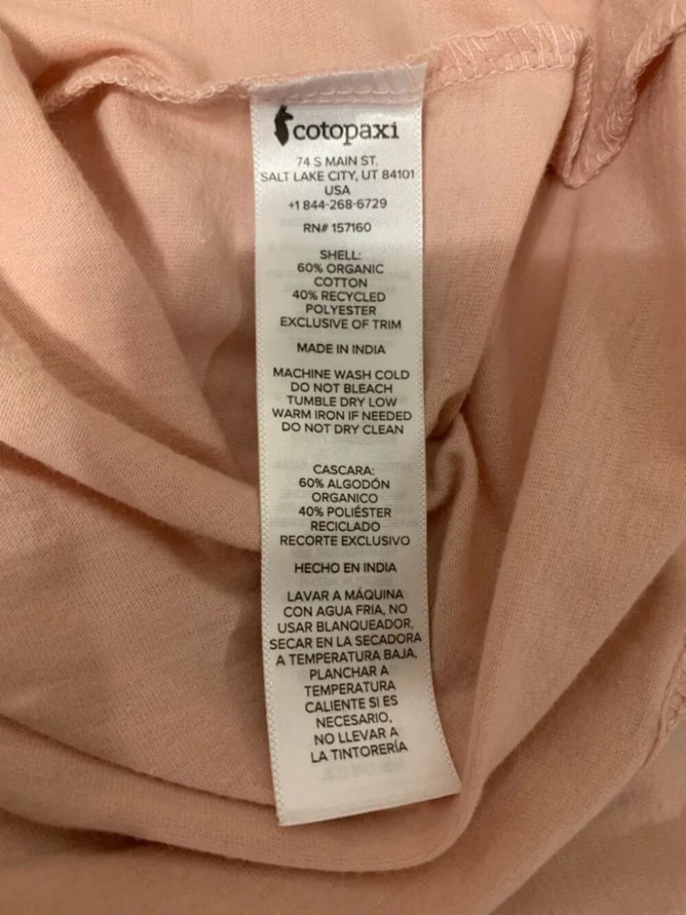 Cotopaxi Do Good Long Sleeve Tee Pink Women’s XL Sand Pink NWT -So Soft - Sporty - Picture 8 of 12